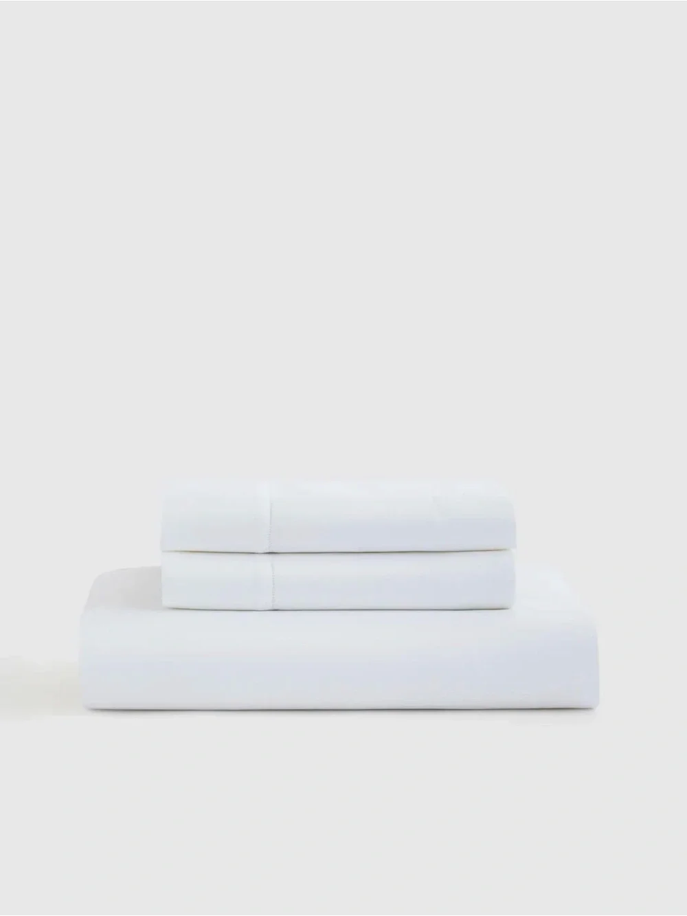 Quince Signature Giza Cotton Sateen Fitted Sheet Set in White King Size 998